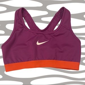 Purple Nike sports bra